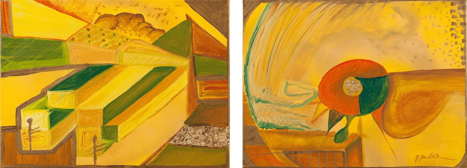 Golden Kelloggs , 2011, Mixed Mediums on Canvas by British artist Michael Butler