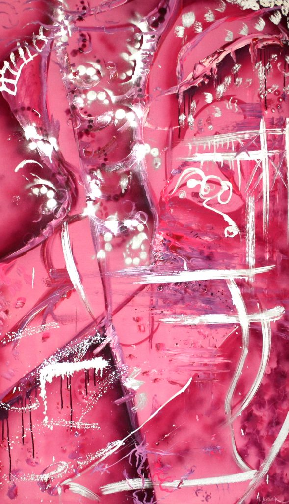 Pink Pearl, 2008, Mixed Mediums on Canvas by British artist Michael Butler