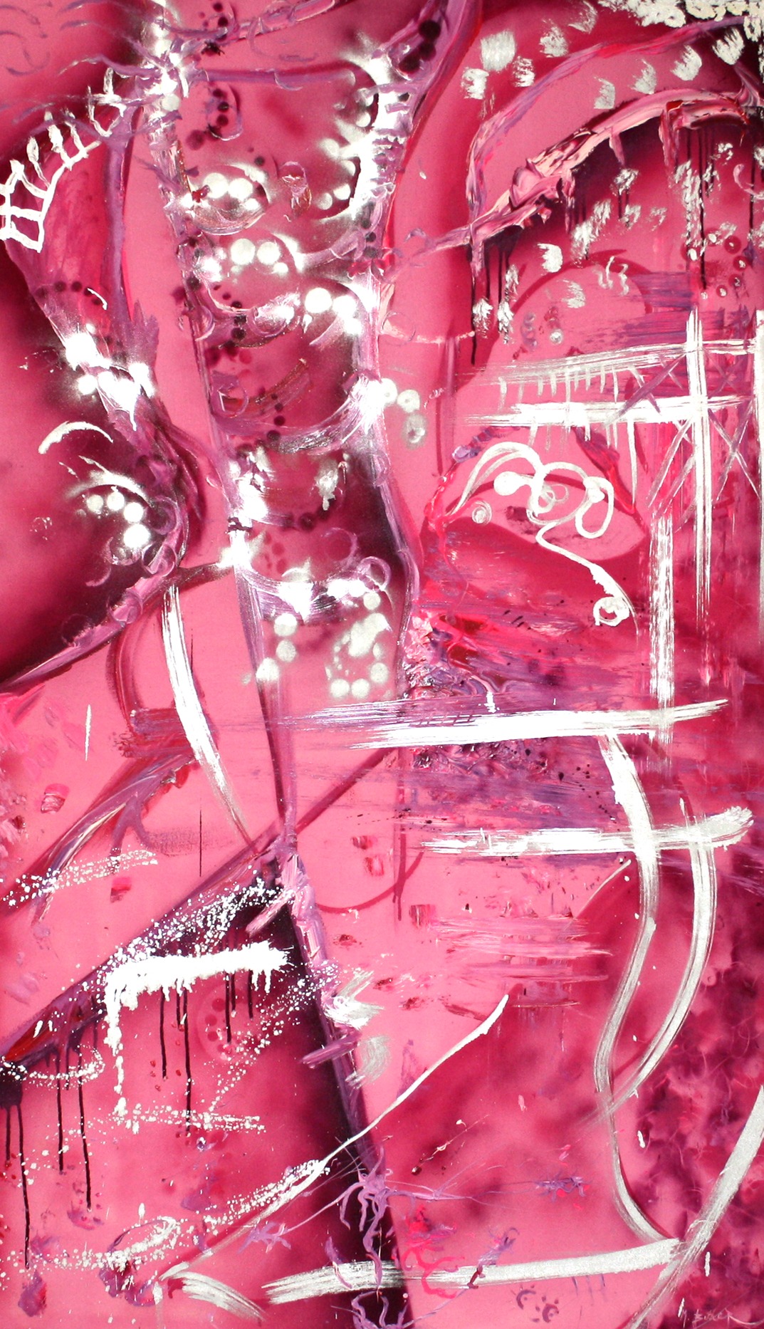 Pink Pearl, 2008, Mixed Mediums on Canvas by British artist Michael Butler