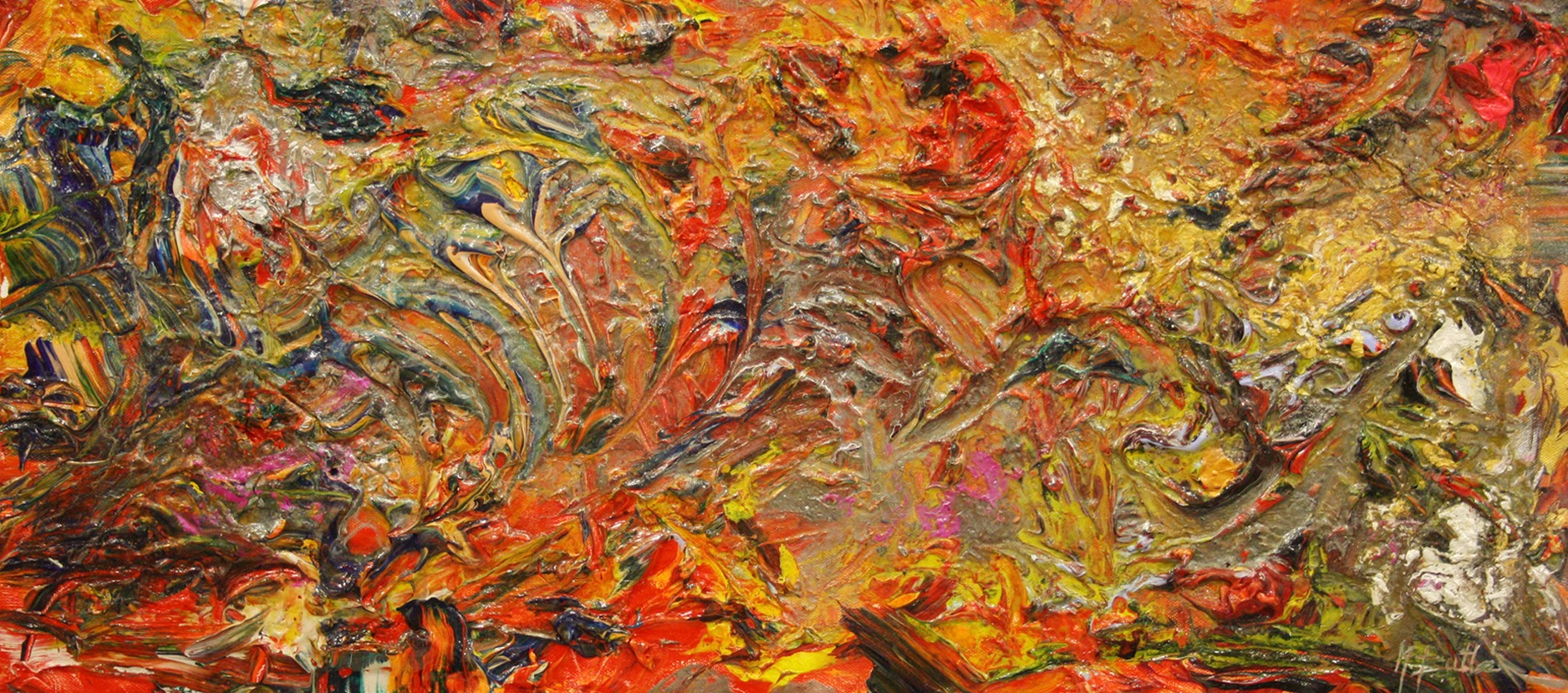 Magma , 2010, Mixed Mediums on Canvas Board by British artist Michael Butler