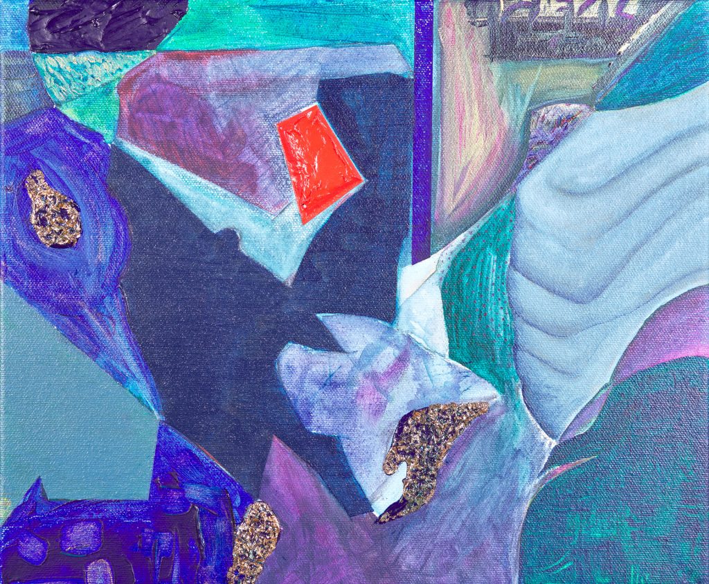 'Gold, frankincense and myrrh', 2018, Acrylic and Gold Leaf on Canvas by British artist Michael Butler