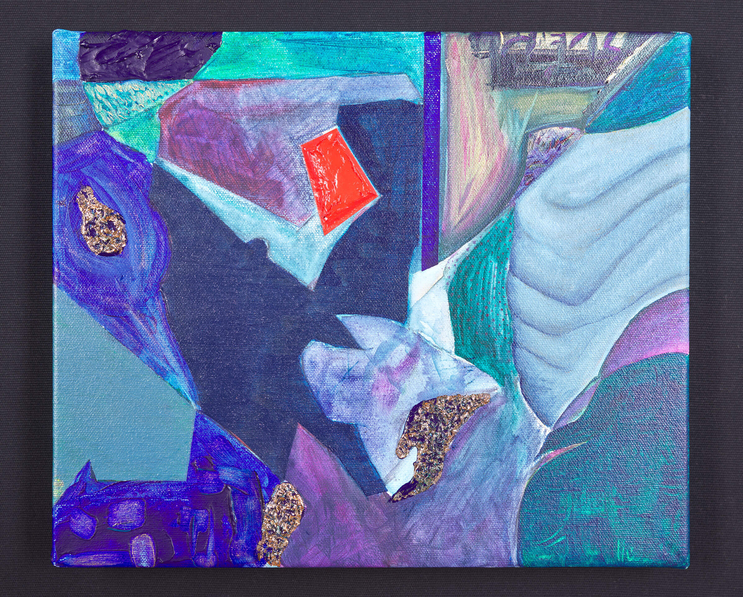 'Gold, frankincense and myrrh', 2018, Acrylic and Gold Leaf on Canvas by British artist Michael Butler