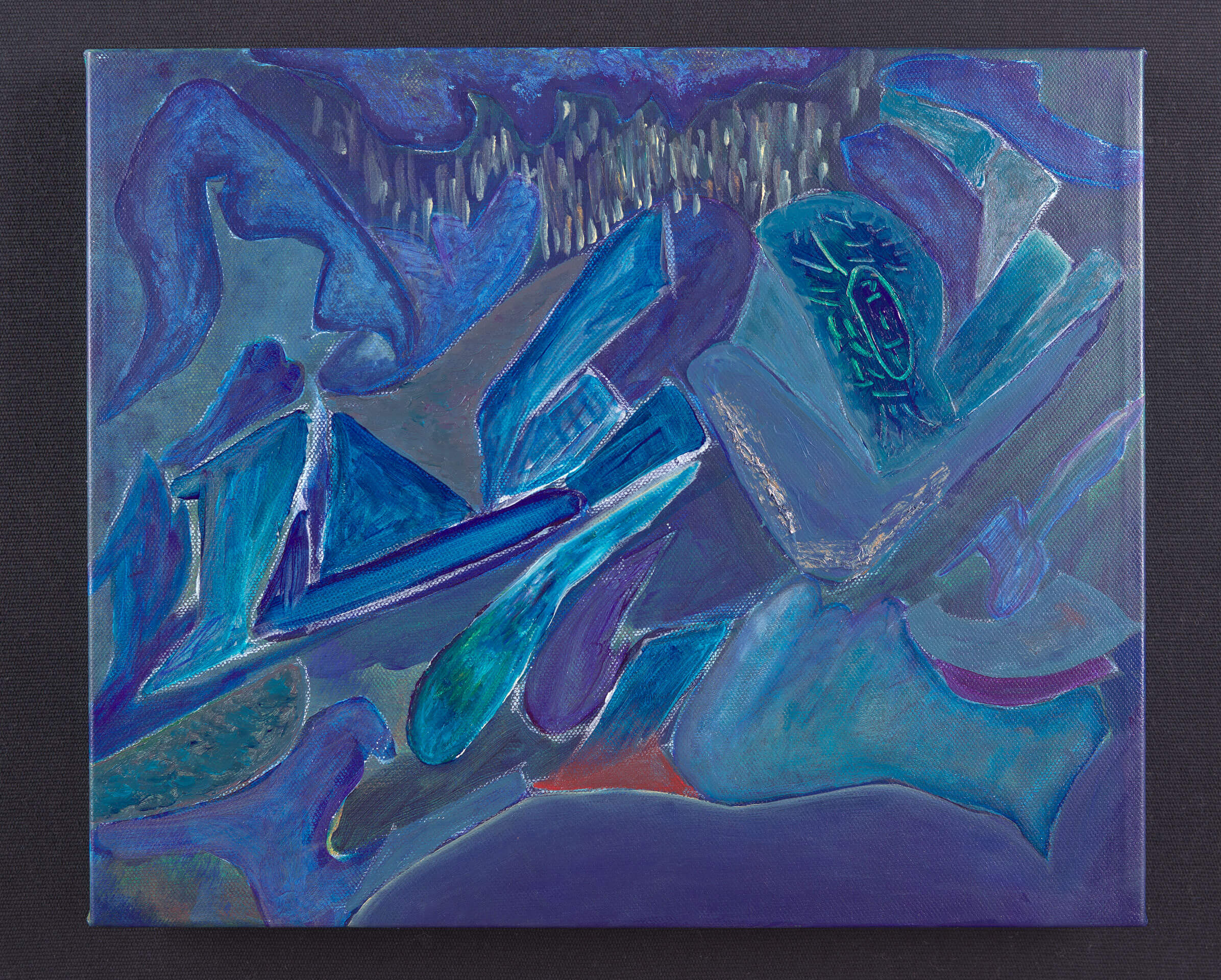 Untitled, 2019, acrylic and gold leaf on canvas by British artist Michael Butler
