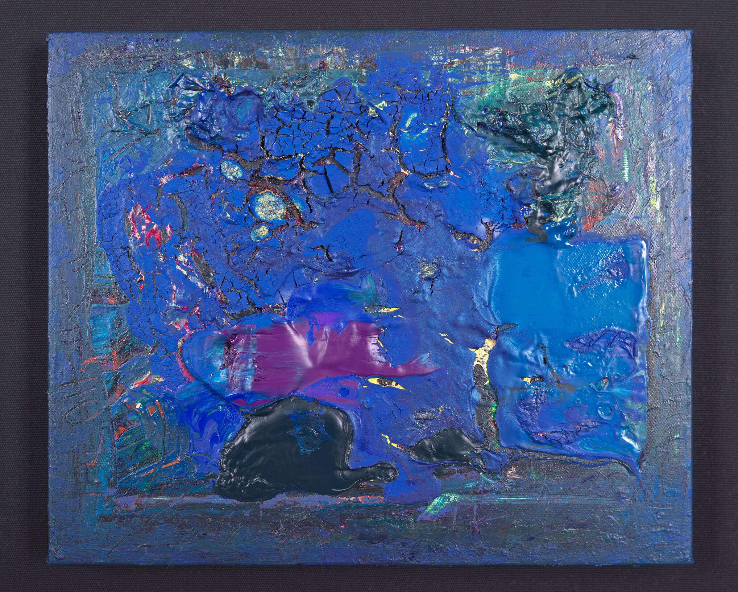 Untitled, 2019, acrylic and gold leaf on canvas by British artist Michael Butler