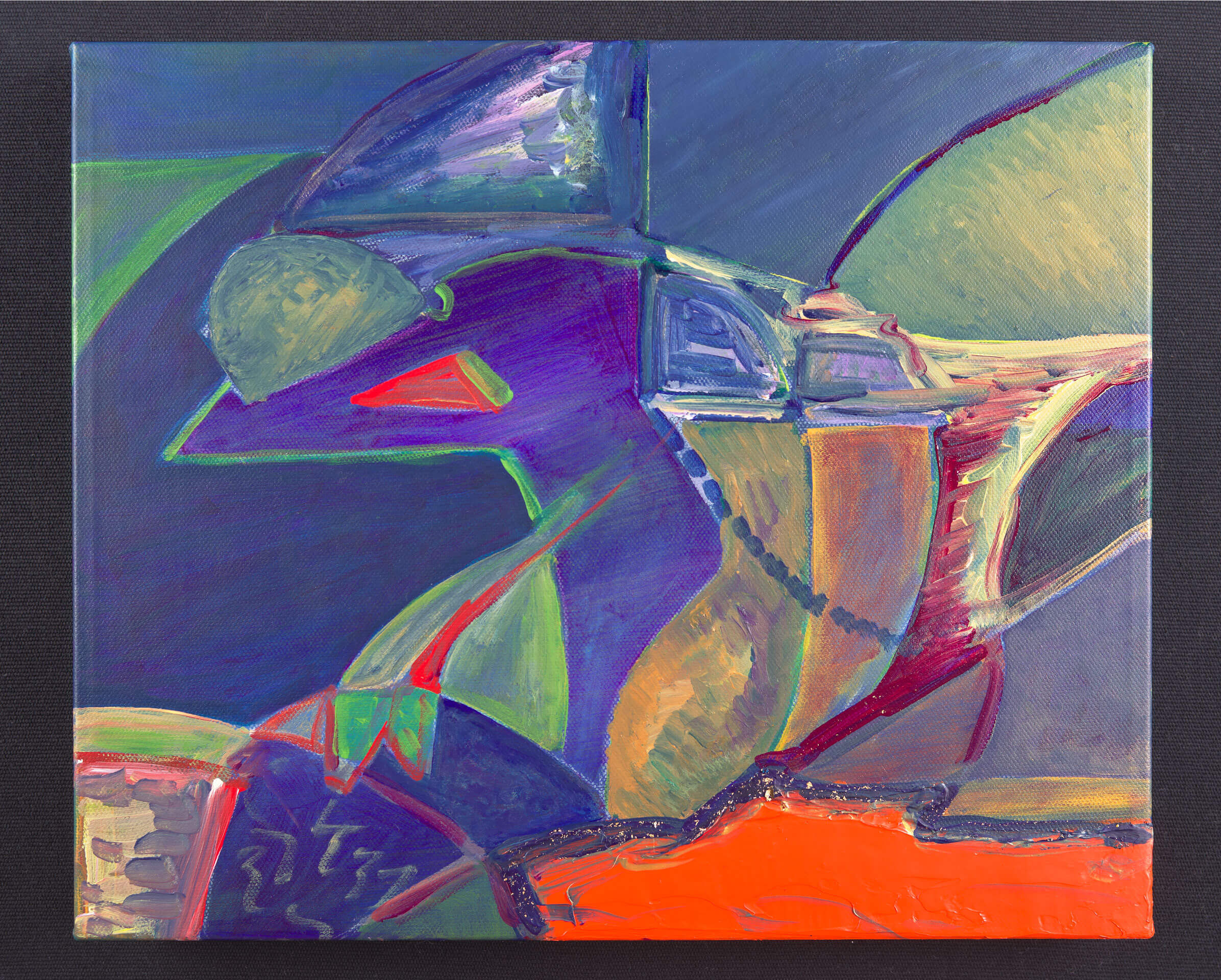 Untitled, 2019, acrylic and gold leaf on canvas by British artist Michael Butler