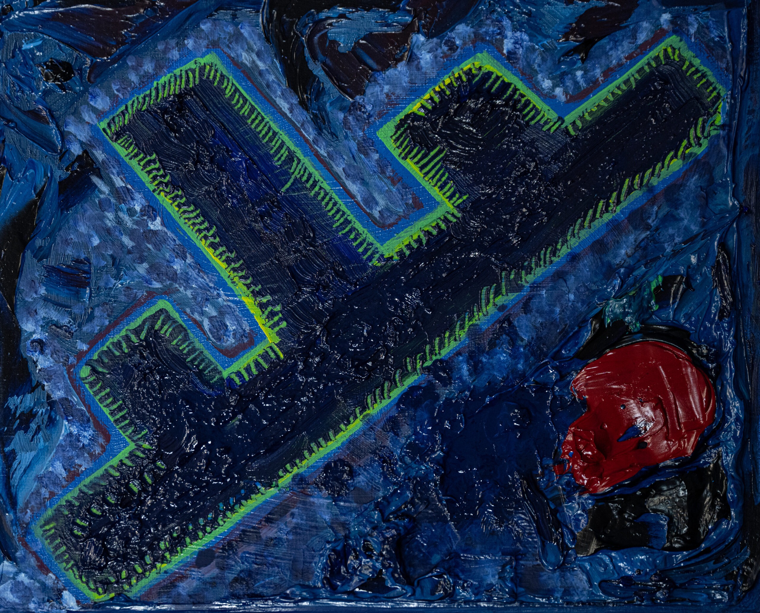 Brilliant Blues, 2024, Oil on Canvas by British artist Michael Butler
