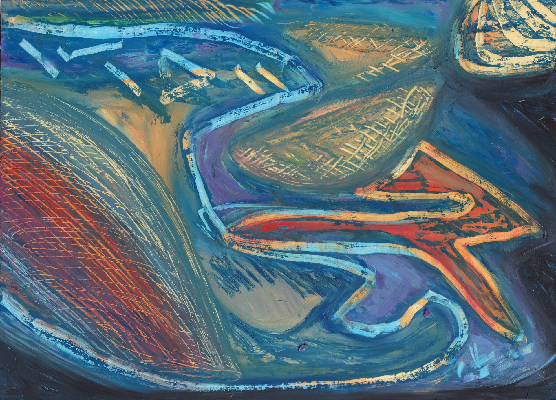 Oil Pastel on paper 1 , 2024 by British artist Michael Butler