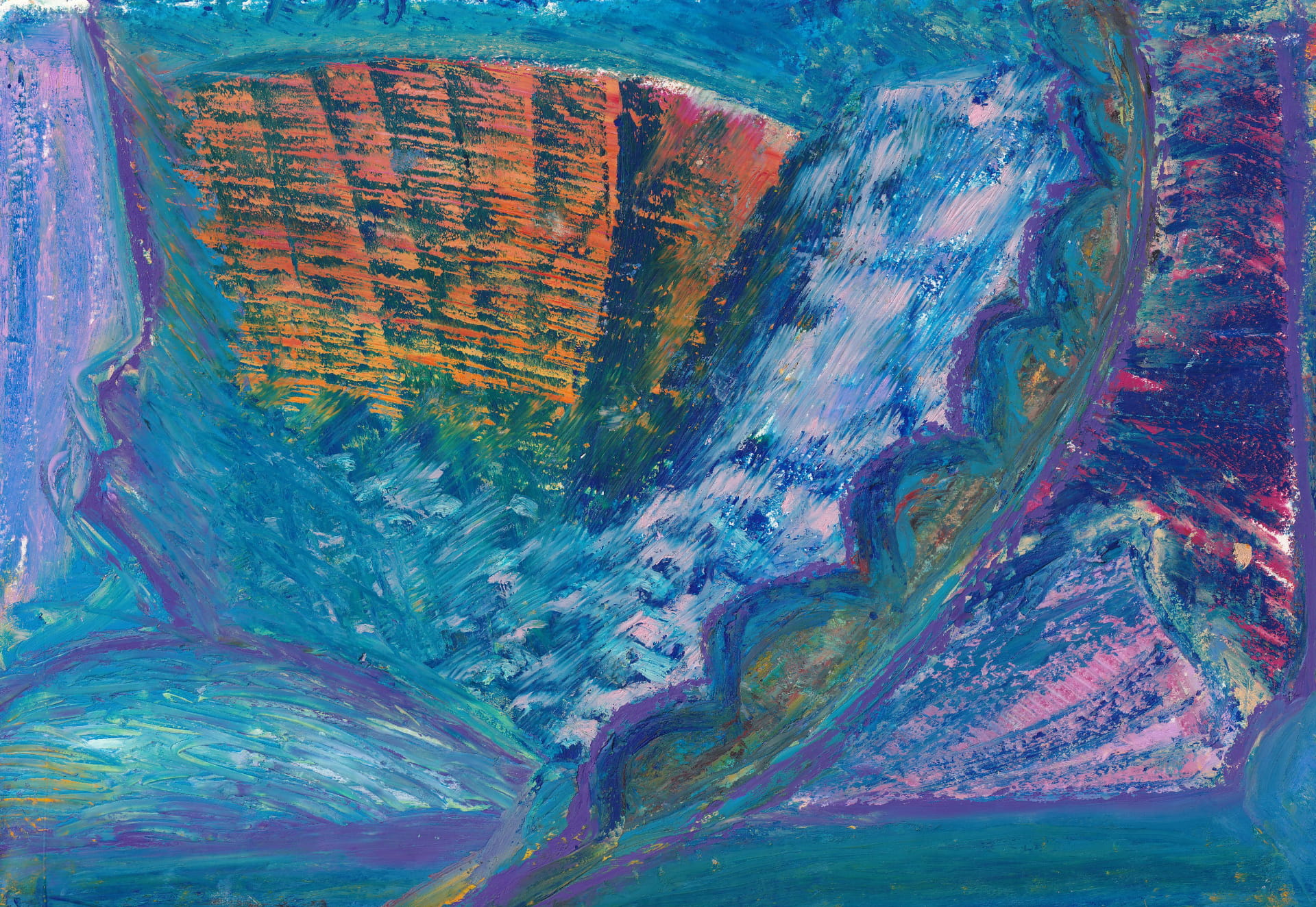 Oil Pastel on paper 5, 2024 by British artist Michael Butler