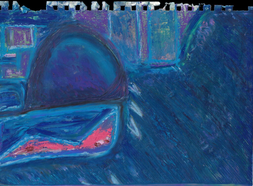 Oil Pastel on paper 6, 2024 by British artist Michael Butler